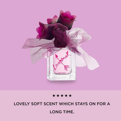 Vera Wang Love Struck EDP bottle angled highlighting sleek design for date night.