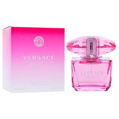 Versace Bright Crystal Absolu cap close-up highlighting premium packaging.