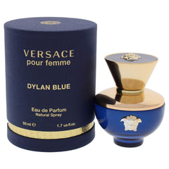 Versace Dylan Blue Pour Femme bottle front view, ideal for day-to-evening wear