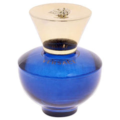 Versace Dylan Blue Women EDP Splash Mini cap close-up highlighting premium packaging