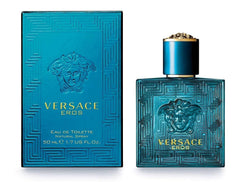 Versace Eros atomizer spray action for quick, long-lasting application.