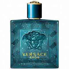 Versace Eros deodorant spray bottle side view for daily freshness and confidence.