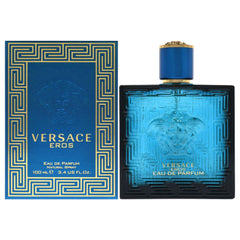 Versace Eros EDP bottle-front view suggesting bold confidence for evening wear.