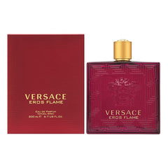 Versace Eros Flame bottle front view for a premium evening fragrance.