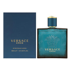 Versace Eros for Men aftershave bottle delivering cooling, refreshing scent