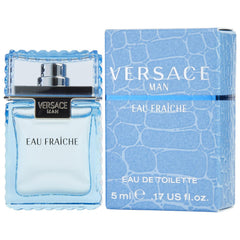 Versace Man Eau Fraiche splash application—easy release for daily wear.