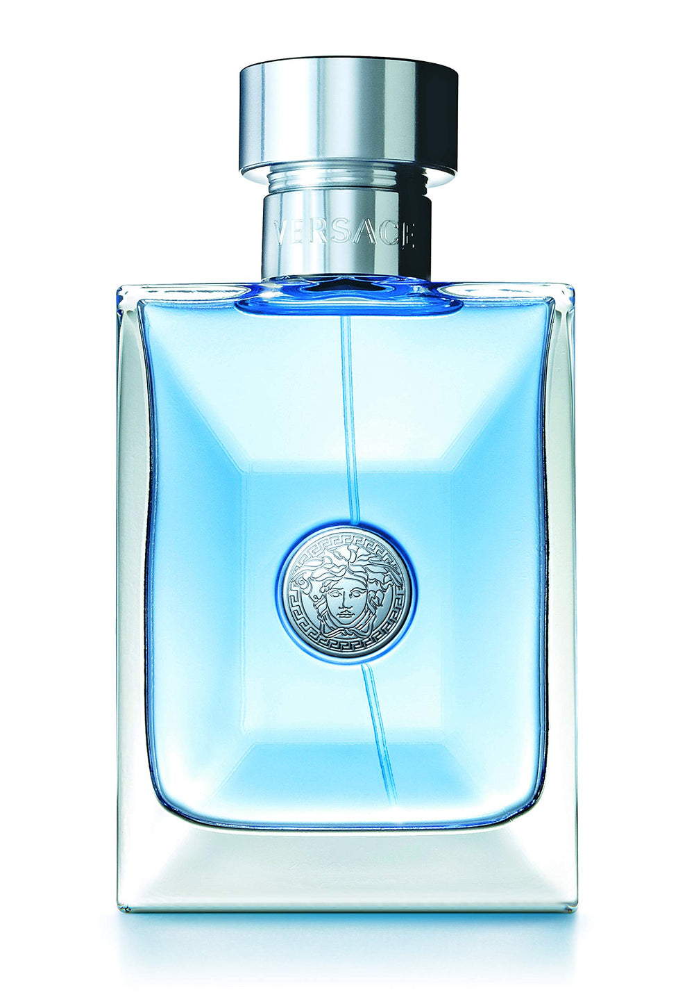 Versace Pour Homme bottle front view for daily wear with a refined masculine scent.