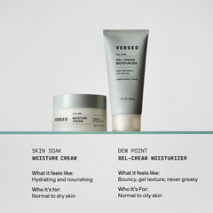 Dew Point applied to dry face provides refreshing, non-greasy hydration.
