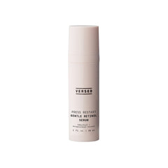 Versed Press Restart bottle close-up showing gentle retinol for sensitive skin
