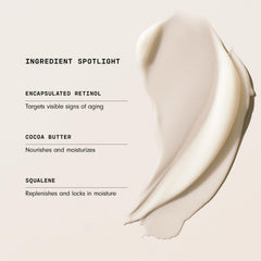 Versed Press Restart jar closeup showing creamy retinol moisturizer for dry skin.