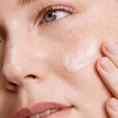 Versed Press Restart on hand demonstrates lightweight, hydrating finish for sensitive skin