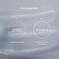 Versed Water Rush texture swatch reveals dewy finish for dry skin