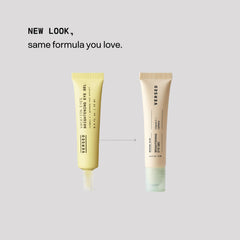 Versed Weekend Glow Eye Gel ingredients niacinamide vitamin C shown for smoother, brighter under-eye texture.