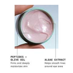 Versed Zero-G eye cream application area shows easy dab for daily eye care