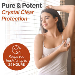 Verve CULTURE crystal deodorant stick close-up reveals natural mineral salt texture.