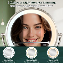 VESAUR 5x magnification ideal for eye makeup and brow shaping