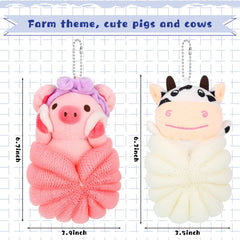 Vesici kids loofah soft-fabric close-up shows gentle texture