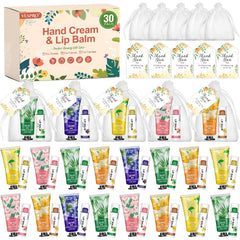 VESPRO 30-set hand cream and lip balm gifts for weddings and events.