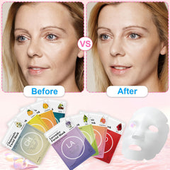 VESPRO collagen essence sheet mask skin hydration highlights plump, soft skin after use.