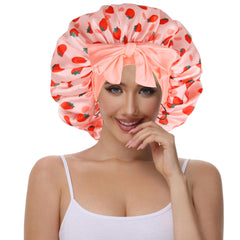 Vettres double-layer satin bonnet design highlights extra protection and pillowcase cleanliness