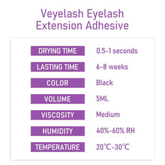 VEYES INC high-viscosity glue ensures secure lash bonds.