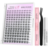 VEYESBEAUTY Aliva cluster lashes tray closeup for dramatic volume options.