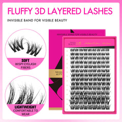 VEYESBEAUTY thin soft lash bands for comfortable all-day wear