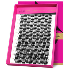 VEYESBEAUTY lash clusters show 3D layered fluffy volume for natural lift