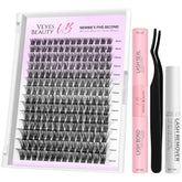 VEYESBEAUTY Lash Clusters Kit wispy lashes for effortless daily enhancement.