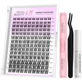 VEYESBEAUTY lash clusters kit wispy lashes for natural, customizable looks