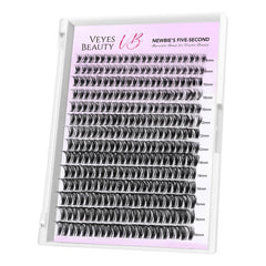 VEYESBEAUTY wispy-tray lash clusters for quick DIY volume and natural look