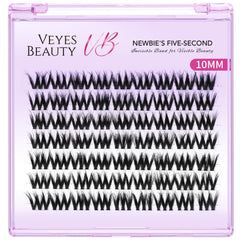 VEYESBEAUTY pestanas cluster 3D con volumen ligero para mirada natural