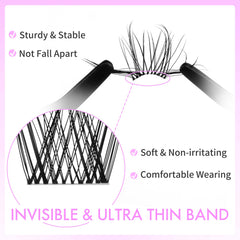 VEYESBEAUTY thin soft-band lashes feel lighter for comfortable wear