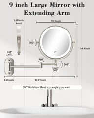 VFD extended-arm wall mount enables versatile positioning for comfortable application