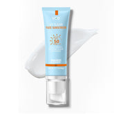 VGO Clear Face Sunscreen SPF 50 tube close-up with oil-free formula.