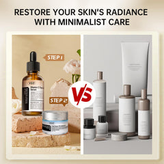VGO vitamin C face serum pump boosts radiance and antioxidant support for even-toned skin.