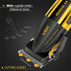 VGR 285 9000 RPM motor powers fast, smooth cuts through thick hair