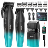 VGR 640S3 hair clipper battery display shows real-time power for uninterrupted grooming.