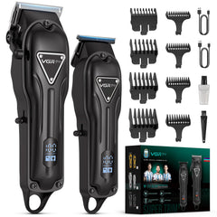 VGRPRO electric hair clippers set packaging showcases complete at-home grooming kit