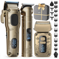 VGRPRO hair clipper with guide combs enables precise home haircuts.