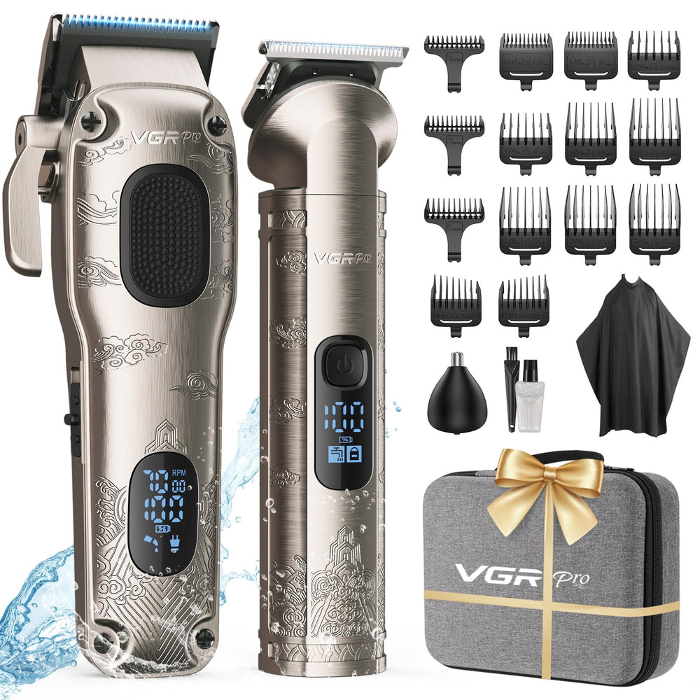 VGRPRO hair clippers kit front view cordless convenience for quick family haircuts