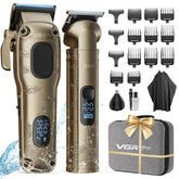 VGRPRO hair clippers set close-up with attachments for precise home grooming.