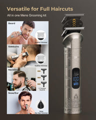 VGRPRO zero-gap trimmer close-up emphasizing precise beard and eyebrow trimming