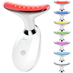 VGY 7-in-1 face massager heat red light therapy front view promotes facial glow