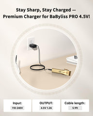 vhbw charger demonstrates compatibility with multiple BaByliss PRO models for versatile use