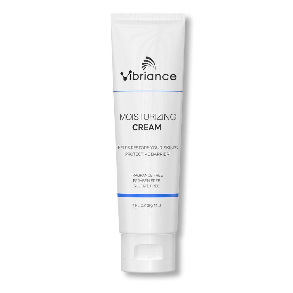 Vibriance Moisturizing Cream all-day hydration closeup shows soft, non-greasy skin.