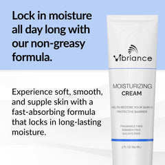 Vibriance Moisturizing Cream plant-based-ingredients closeup highlights red algae and squalane for hydration.