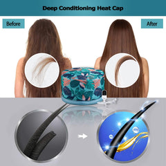 VICARKO hair steamer closeup heat cap with gentle warmth for product absorption