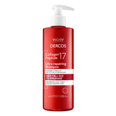 VICHY Dercos front packaging showing 390ml bottle and clear benefits