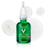 Vichy front packaging showing bottle and box, clear product benefit